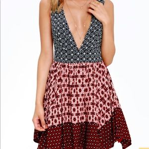 Lulus La Vie en Roses Floral Print Dress